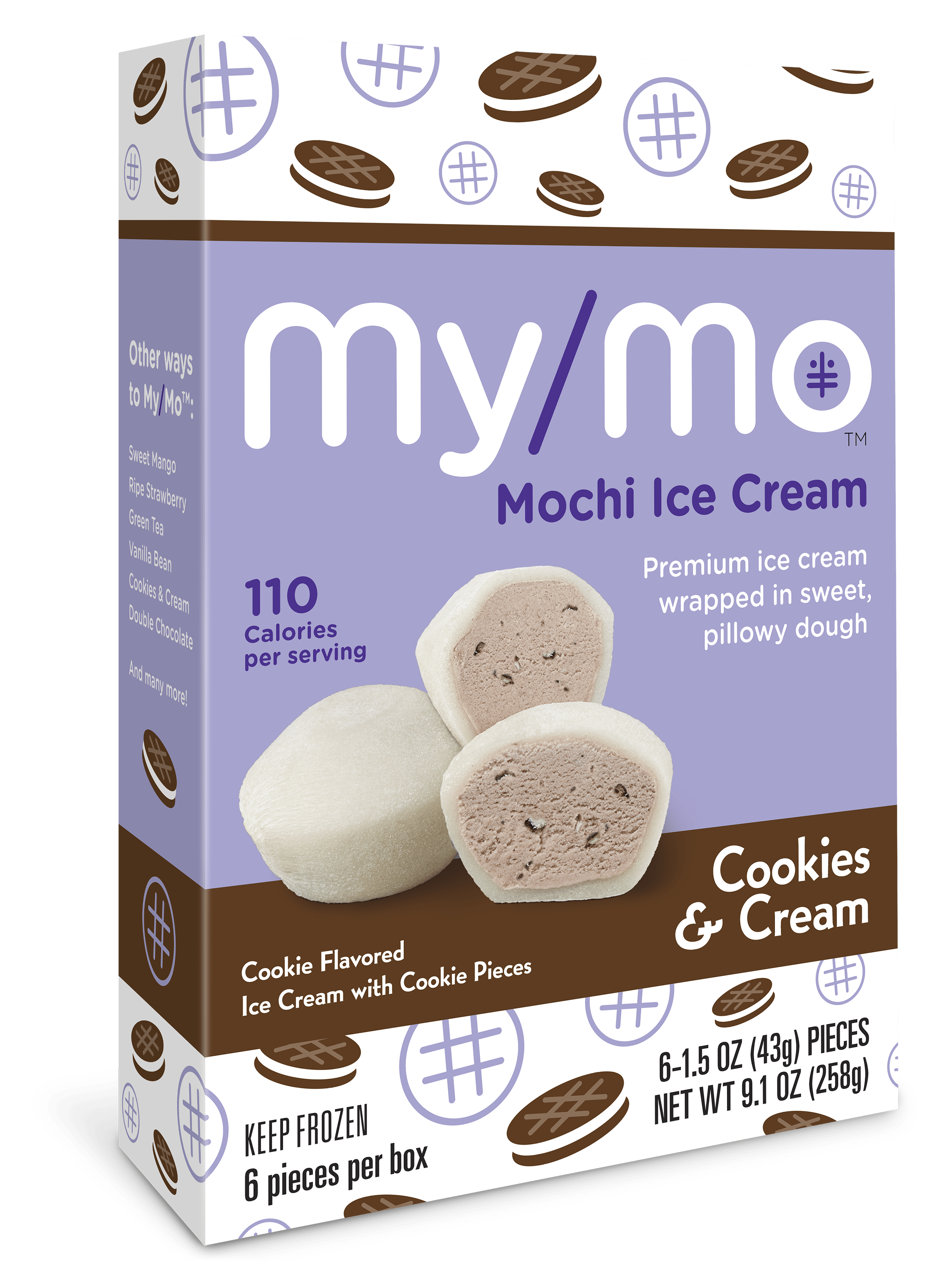 Cookies and Cream Mochi Ice Cream | My/Mo Mochi Ice Cream